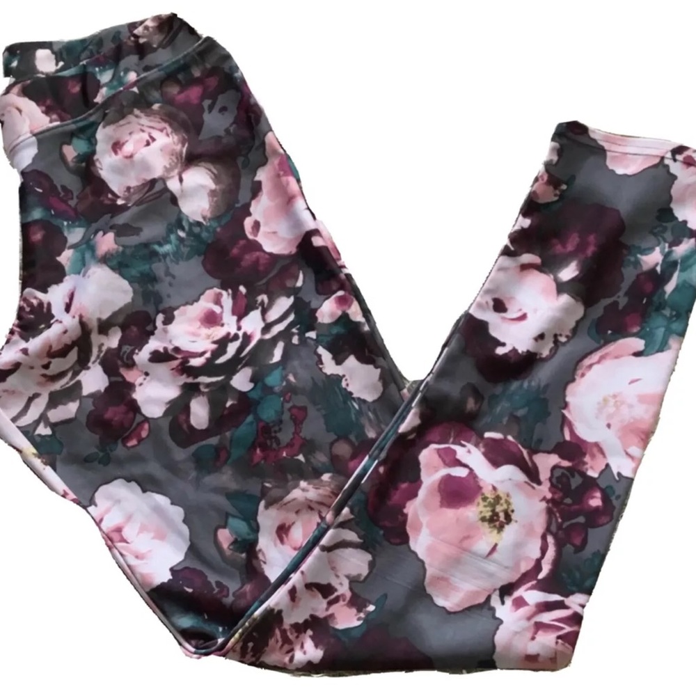 AMERICAN EAGLE size M HI RISE FLORAL LEGGINGS